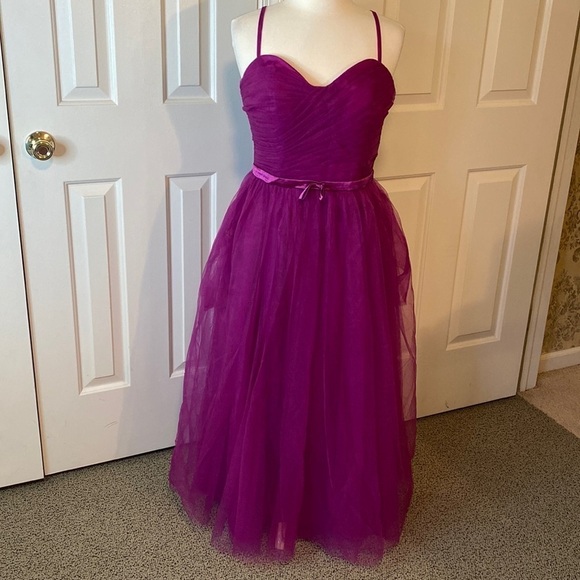 NWOT Raspberry Colored Tulle Dress Size 14 —Perfect Prom Dress - Picture 1 of 9